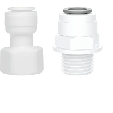 Stück Wasserfilter-Anschlussset, 3/8"-Schnellkupplung auf 3/8"-Adapter (weiblich/männlich), Kühlschrank-Schlauchanschluss (1/5)