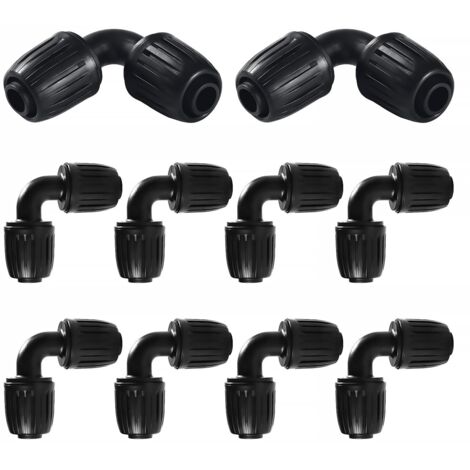 90° Tropfbewässerungs-Winkelverbinder – 10 Stück, Für 17 Mm Schläuche, Kunststoff, Auslaufsicher – Für Garten & Gewächshaus