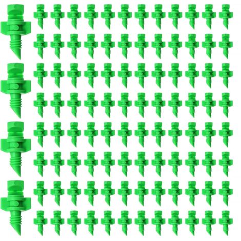 100 Stück Mikro-Gartenbewässerungsdüsen, 180-Grad-Mikro-Gartenrasen-Wassernebeldüse, Mini-Gartenbewässerungs-Sprühdüse, Sprinkler-Bewässerungssystem (1/5)