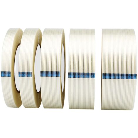 Stück Glasfaserklebeband, Verpackungsklebeband, 10 mm x 50 m, Reparaturklebeband, wasserfestes Glasfaser-Umreifungsband (1/5)