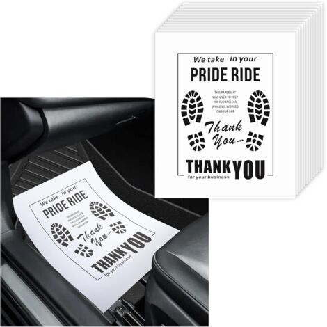 12-teiliges Set faltbarer Autofußmatten aus Papier mit Schuhabdruck-Graffiti-Design, universelle Papierfußmatten für Pkw, SUVs und Lkw (1/5)