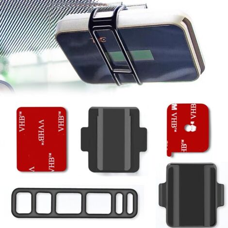 Klebeclip für Mautkarte, abnehmbare Kfz-Halterung, abnehmbarer Klebeclip, extra starkes doppelseitiges Klebeband, für Windschutzscheibe und Armaturenbrett, Schwarz (1/5)