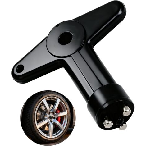 Set bestehend aus 1 Diebstahlsicherungs-Radkappenabdeckung, Diebstahlsicherungsschlüssel für Radkappen, Radschlüsseln, kompatibel mit Renault Clio Espace Kangoo Megane Opel 7700422600 (1/5)