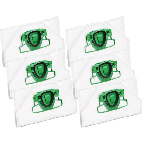 Vorwerk Kobold VK200 FP200 Staubsaugerbeutel, 6 x 5-lagige Mikrofaserbeutel, optimale Filtration für Allergiker, Kunststoffflansch - VK 200 FP (1/5)