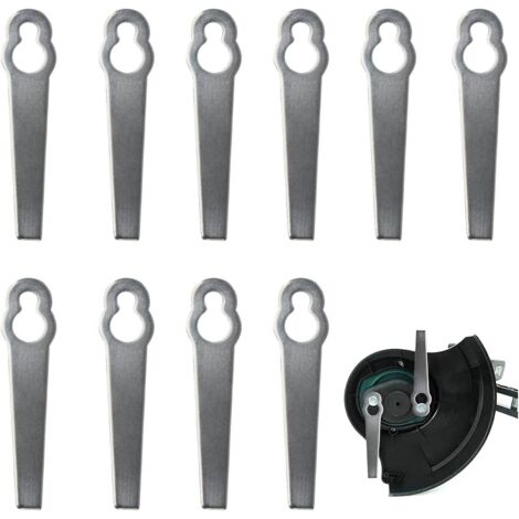 Ersatzmesser für Rasentrimmer, RosyFate 10 Stück Metall-Rasentrimmermesser, Universal-Rasentrimmermesser, Ersatzmesser für Rasentrimmer