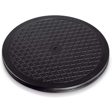 Universelles rundes Tablett (40 cm, XL-Größe, Tragkraft 100 kg (Ideal für Fernseher, Lautsprecher, Monitore, Küchengeräte) Schwarz)