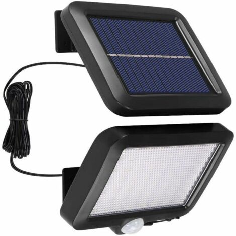 Solar-Gartenleuchte für den Außenbereich mit Bewegungsmelder, 56 LEDs, IP65 wasserdicht, 120° Abstrahlwinkel, mit 5 m Kabel [Energieklasse A++]