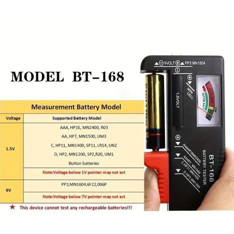 Batterie-Tester - Prüfgerät - Prüfer - 1,5V, 9V, Knopfzelle, AA, AAA, C, D 4250967306820 Batterie-Tester - Prüfgerät - Prüfer - 1,5V, 9V, Knopfzelle, AA, AAA, C, D 4250967306820