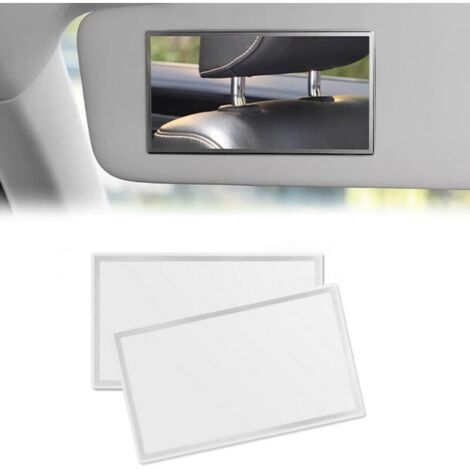Set mit 2 Kosmetikspiegeln für die Sonnenblende, Auto-Schminkspiegel, Auto-Sonnenblendenspiegel, Kosmetikspiegel aus Edelstahl, 15 x 8 cm