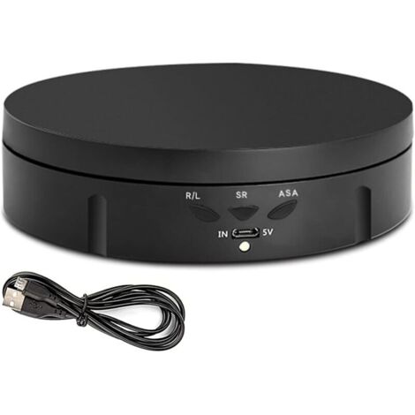 Elektrischer Drehteller (146 mm) – 3 Geschwindigkeitsstufen – ABS-Material – Maximale Traglast: 10 kg – 360°-Drehung für Schmuck