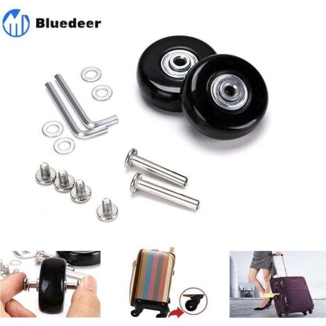 Kofferrollen, Gepäckreparaturrollen, robuste 50-mm-Gummirollen mit geräuscharmer Universal-Drehfunktion für Koffer, Gepäck, Rucksäcke und Reisegepäck (1/5)