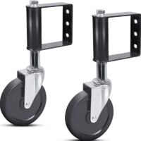 Set mit 2 federbelasteten Gummitorrollen – Tragkraft 100 kg – Durchmesser 100 mm – Robuste Universal-Montageplatte