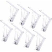20 Stück Tischdeckenclips aus Kunststoff, Tischdeckenclips, Tischdeckenclips mit Federverschluss, transparente Tischdeckenclips, Gartentischdeckenbefestigungen, rutschfeste Tischdeckenclips, verstellb