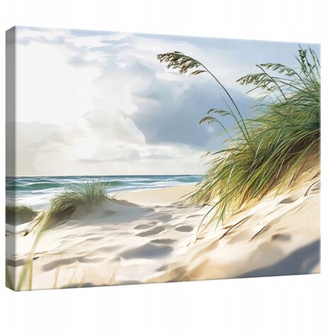 Peinture Murale sur toile mer plage nature pour chambre salon cuisine 100x70