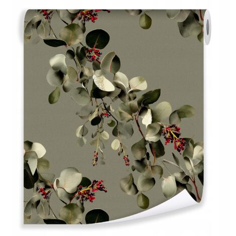 Papier peint feuilles abstrait vintage sur molleton mur salon chambre coucher