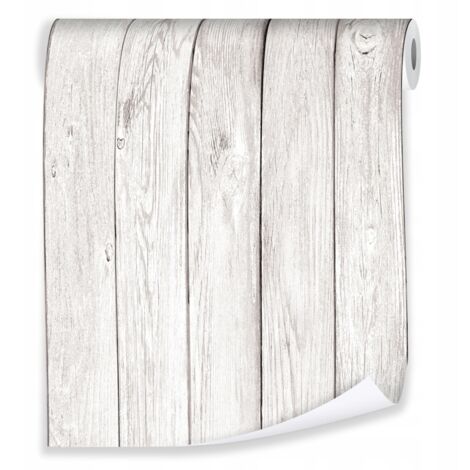 Papier peint planches bois 3D déco murale style naturel – rouleau 0,5 x 10 m intissé Wallarena