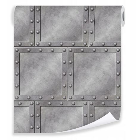 Papier peint intissé béton 3D gris style industriel décoration murale loft salon 0,5 x 10 m – Wallarena