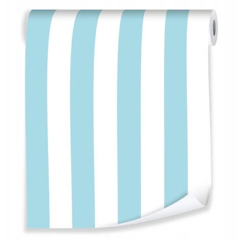 Papier peint à rayures bleues pour décorer les murs du salon ou de la chambre à coucher – rouleau 0,5 x 10 m, papier peint intissé écologique Wallarena
