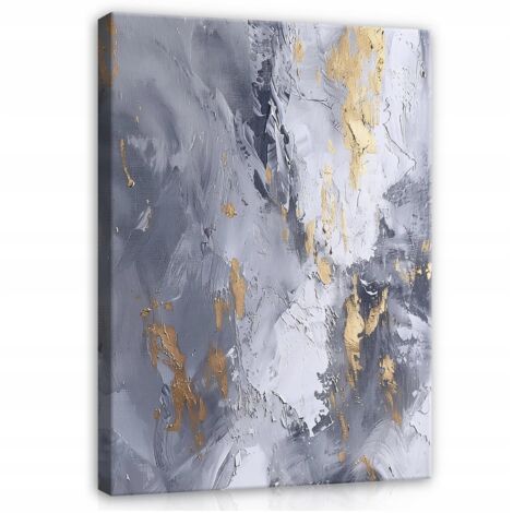 Peinture marbre or abstraite sur toile Murale pour chambre salon 100x70 (1/3)