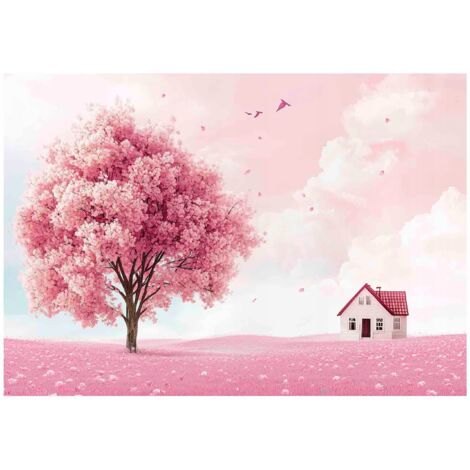Papier peint mural arbre fille enfant intissé grand format design intérieur chambre enfant pas cher 250x175 cm (1/5)