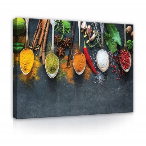 tableau pour cuisine épices herbes couverts 60x40 (1/3)