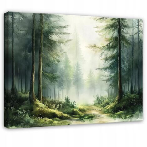 tableau fort 3d arbres nature pour chambre salon cuisine sur toile 100x70 (1/3)