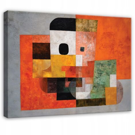 Peinture abstraite géométrique art deco pour chambre salon sur toile 40x30