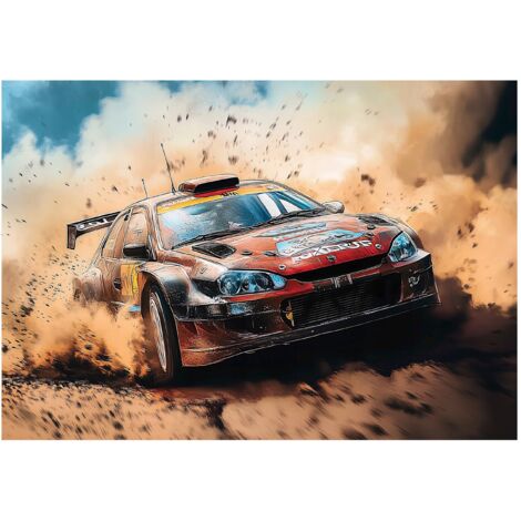 Papier peint enfant voiture auto garçon intissé 150x105 cm mural chambre enfant petit format