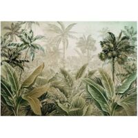 Papier peint jungle colorée motifs animaux décoration murale UV pour chambre à coucher – 400 x 280 cm Wallarena
