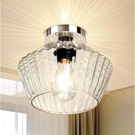 Plafonnier en Cristal E27, Lustre Moderne Chrome avec 3 Tons de Lumière Réglables - 60W Sans Scintillement - Diamètre 25cm (1/5)