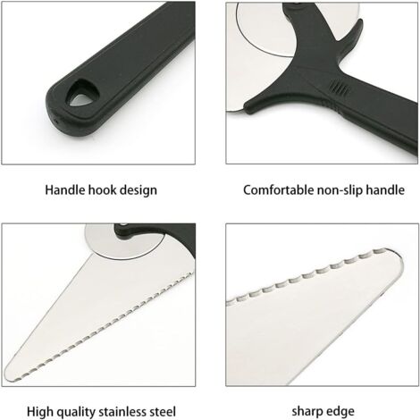 Ensemble De Découpe À Pizza, Roue À Pizza En Acier Inoxydable Avec Protection De Lame, Facile À Ensemble De Découpe À Pizza, Roue À Pizza En Acier Inoxydable Avec Protection De Lame, Facile À