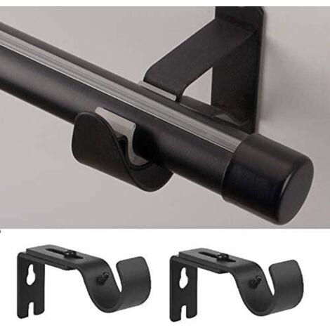 Lot De 2 Supports De Tringle À Rideaux En Bois Très Résistants - 28 Mm