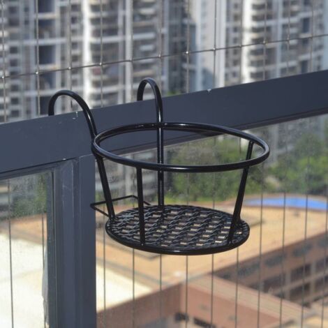 Support vertical pour pots de fleurs de balcon avec cadre en