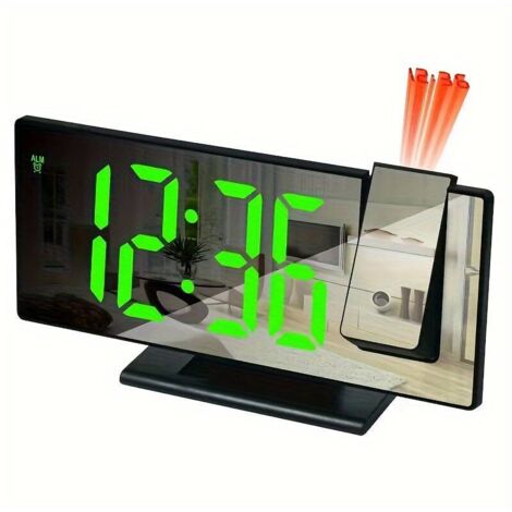 Réveil à projection pour chambres à coucher horloge numérique colorée
