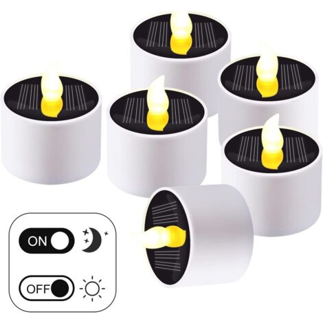 Bougies Solaires étanches VEKIDOT – Lot De 3, Rechargeables, Capteur Crépuscule, Hauteurs 4/5/6 Pouces, Pour Patio, Jardin Et Terrasse