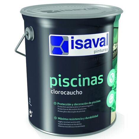 Peinture piscine - Peinture caoutchouc chloré - Bleu ciel - 5 kg de Isaval