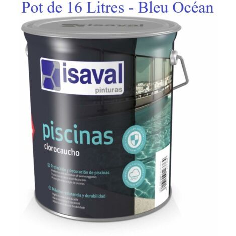 Peinture Piscine Caoutchouc Chloré 16L - Isaval (BLEU OCEAN)