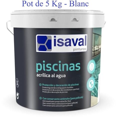 Isaval - Peinture Piscine Acrylique 5kg - (BLANC)