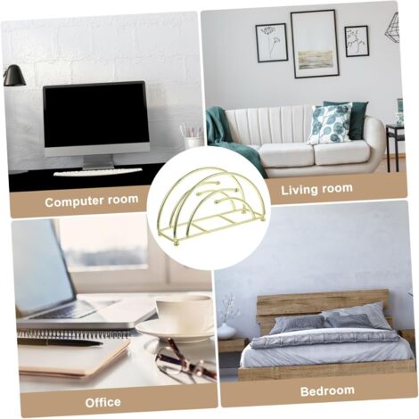 Leisurealeaneag Triangles muraux pour magazines et disques vinyles Doré