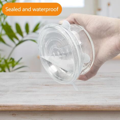 Lot de 12 couvercles alimentaires en silicone, adaptables, élastiques, extensibles