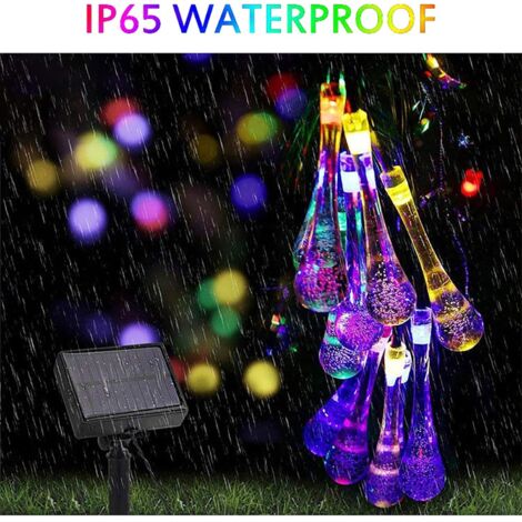 Guirlande Lumineuse Solaire 104 LED Pour Parasol - Bande Lumière Colorée Extérieur Jardin Camping