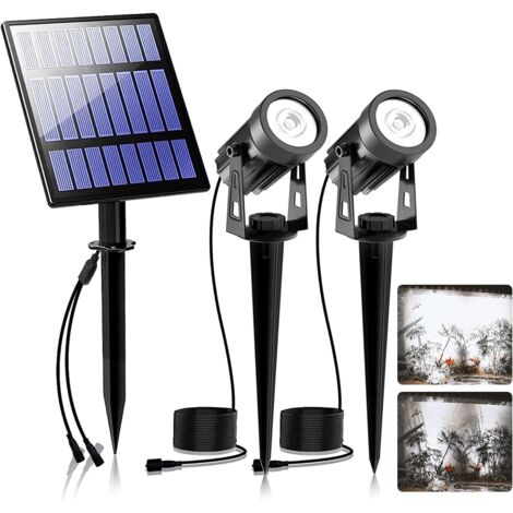 Lampe solaire de sécurité pour jardin, étanche IP65, interrupteur automatique, idéale pour terrasse et jardin, blanc froid (1/5)