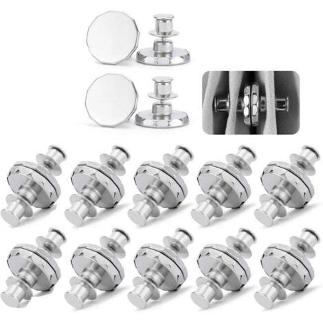 12 paires d'aimants puissants, adaptés aux ferme-portes à rideaux magnétiques pour la maison, le bureau, la chambre, aucun perçage requis, (25MM) (1/5)