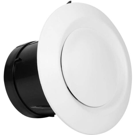 Grille de ventilation réglable, grille de ventilation ronde en plastique, couvercle de grille d'évacuation de ventilation (100 mm) (1/5)