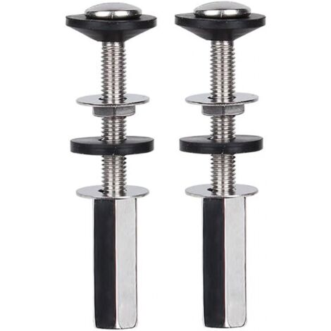 Lot de 2 boulons de fixation pour réservoir de toilettes, robustes et antirouille, pour boulons et vis de réservoir de toilettes (1/5)