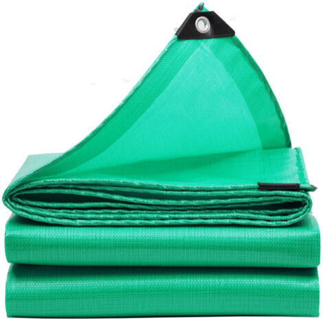 Bâche imperméable robuste en plastique PE, résistante au gel et aux UV, pour jardins, gazebos et camping, verte, 2 m x 8 m (1/5)