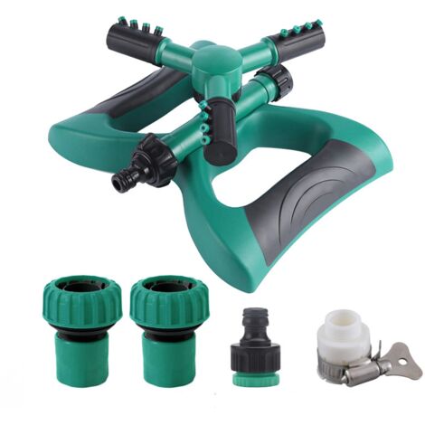 Arroseur de jardin papillon rotatif à 360° avec 2 connecteurs d'eau de 1 pouce + 1 connecteur standard 4/6 + 1 connecteur universel 8 broches (1/5)