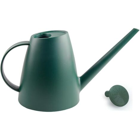 Réservoir d'eau en plastique 1,8 L - Petites plantes - Jardin - Intérieur et extérieur -Réservoir d'eau avec pommeau de douche vertfoncé (1/5)