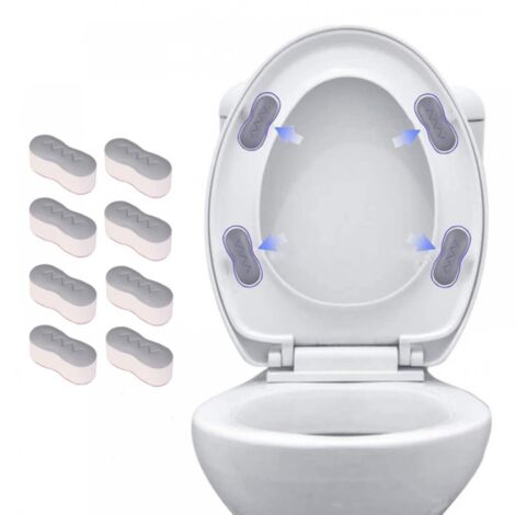 8 butées de siège, rehausseurs de siège auto-adhésifs, fixation pour abattant de WC, butées en caoutchouc pour abattant de WC,4,51,82 cm