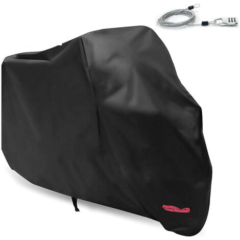 Housse de moto, tissu Oxford 210D, imperméable, solaire et anti-poussière, noir M : 200X90X100cm. (1/5)